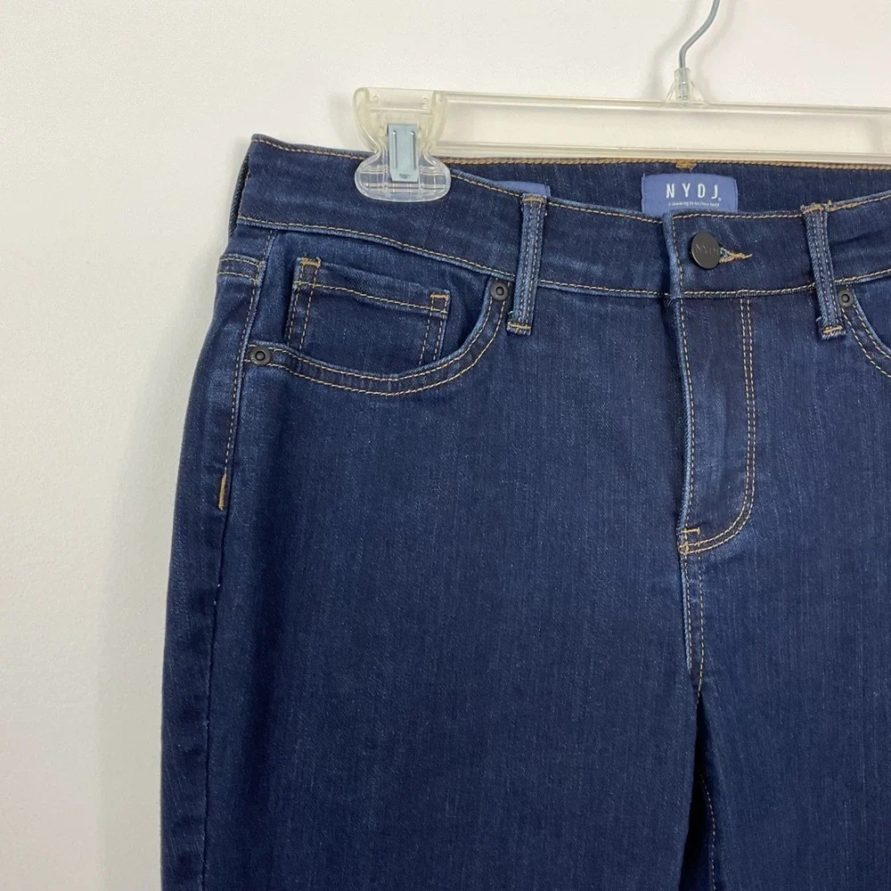 NYDJ Womens Dark‎ Wash Skinny Jeans Size 4 Lift Tuck Technology Denim